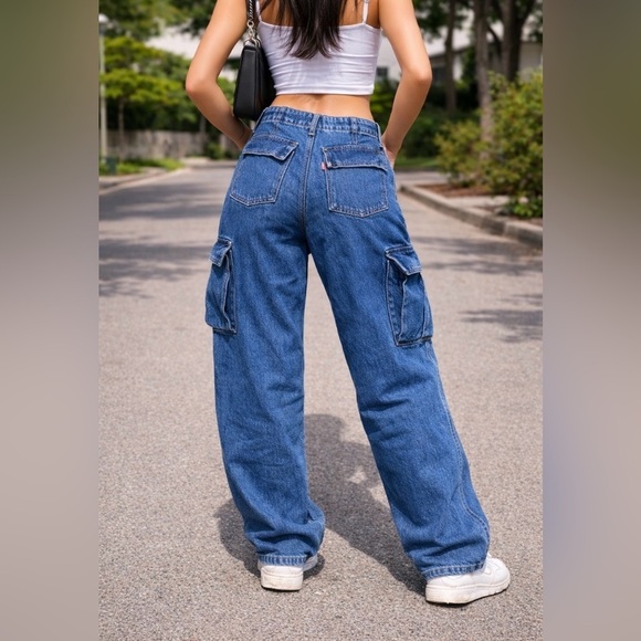Levi's Denim - Vintage Levi's '94 Baggy Cargo Jeans Size 27 |90s Y2K Loose Fit Denim
